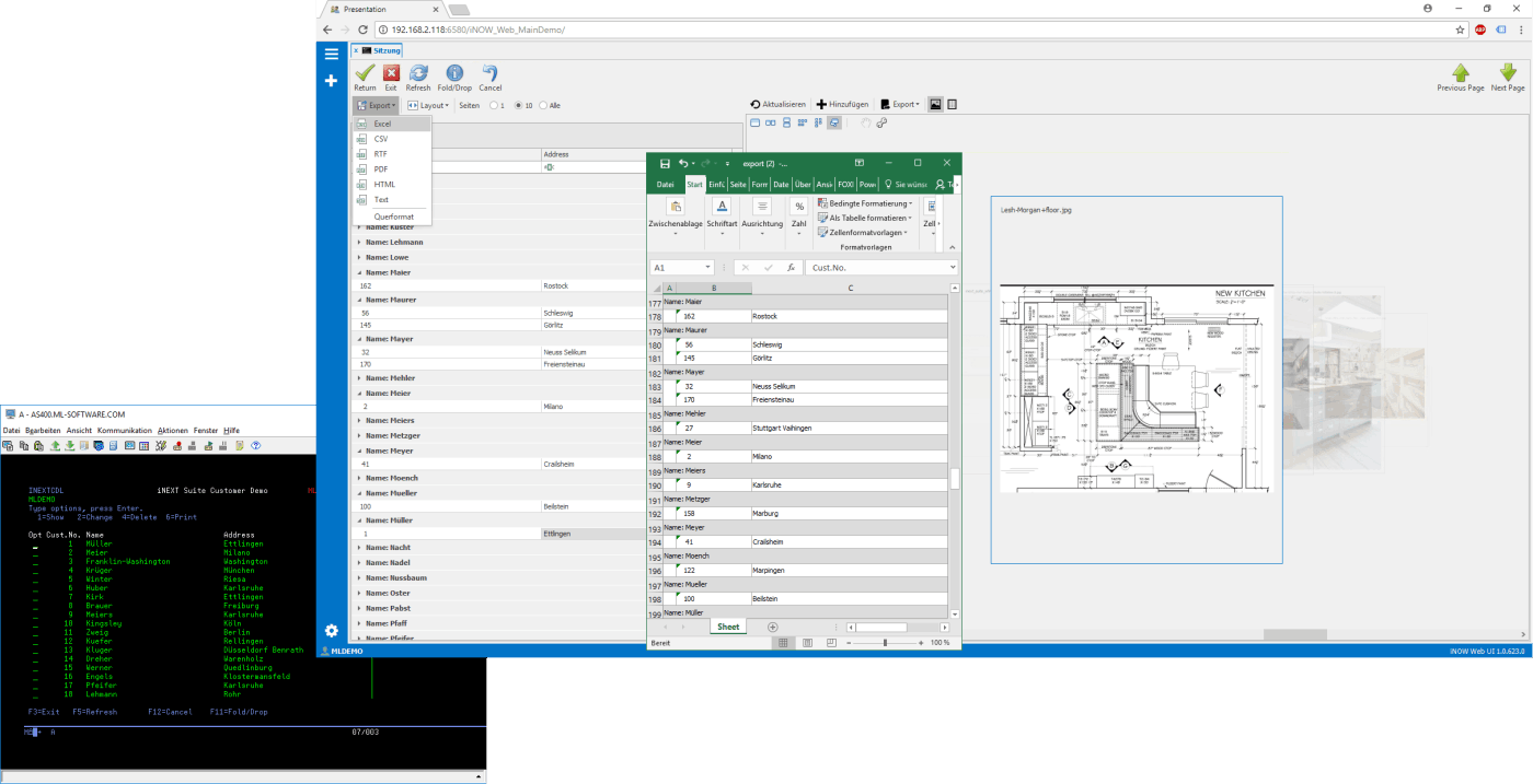 Modernisierung für AS/400 IBM i - Subfiles im Vorher-Nachher-Vergleich - Echte Datagrids mit Suche, Filter, Export etc.